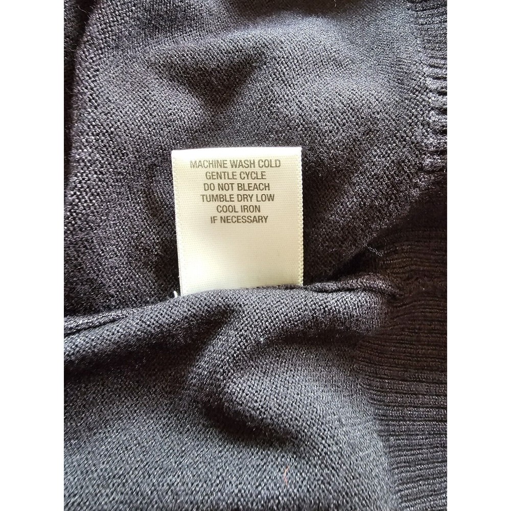 dressbarn Sweater Womens Black Long Sleeve Knit Size XL - Picture 6 of 7